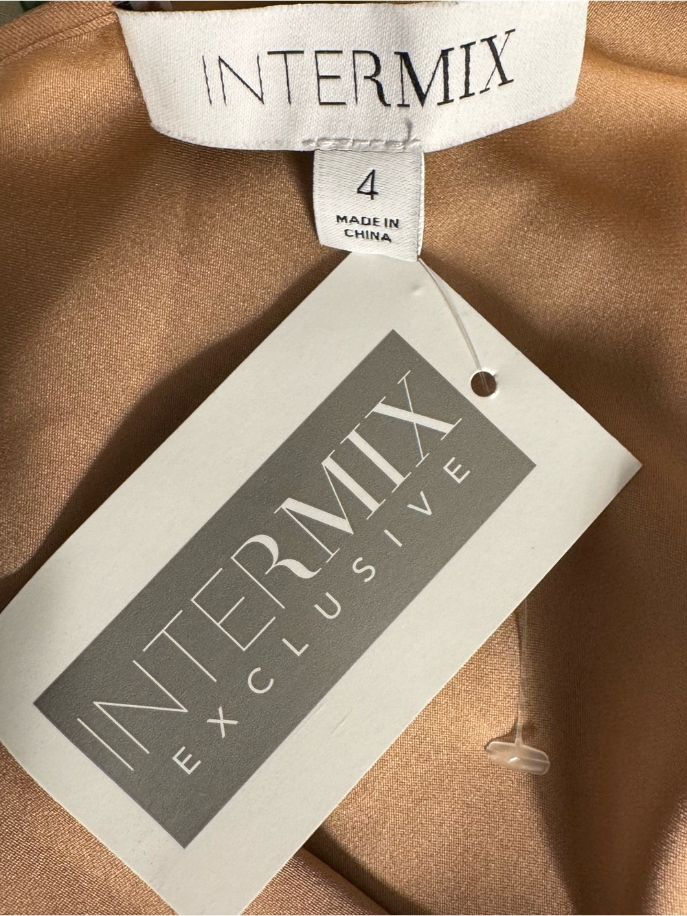 INTERMIX Rose Gold Satin Cami Top - Picture 5 of 5